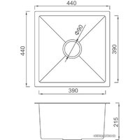 Кухонная мойка Gappo GS4444 - фото2 Кухонная мойка Gappo GS4444 - фото2