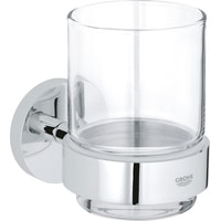 Стакан для зубной щетки и пасты Grohe Essentials 40447001 (хром) - фото1 Стакан для зубной щетки и пасты Grohe Essentials 40447001 (хром) - фото1