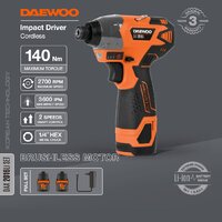 Винтоверт Daewoo Power DAX 2016Li Set (с 2-мя АКБ, сумка) фото-2