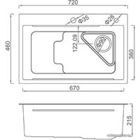 Кухонная мойка Gappo GS7246-6 - фото2 Кухонная мойка Gappo GS7246-6 - фото2