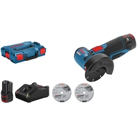 Угловая шлифмашина Bosch GWS 12V-76 Professional 06019F200B (с 2-мя АКБ, 3.0 Ah, кейс) фото-2