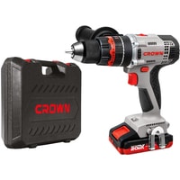 Ударная дрель-шуруповерт Crown CT21075HMX-2 BMC (с 2-мя АКБ, кейс) - фото1 Ударная дрель-шуруповерт Crown CT21075HMX-2 BMC (с 2-мя АКБ, кейс) - фото1