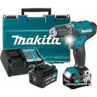 Ударная дрель-шуруповерт Makita HP333DWME (с 2-мя АКБ, кейс)