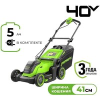 Газонокосилка Greenworks GD40LM411K5 2521007UG (с 1-им АКБ)