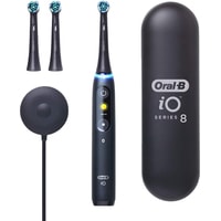 Электрическая зубная щетка Oral-B iO 8 (черный, 3 насадки)